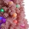 4ft. Pre-Lit Frosted Pink Cashmere Artificial Christmas Tree, Multicolor LED Lights